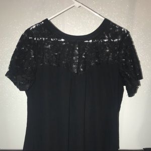 Black, Lace Sleeve Dress